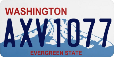 WA license plate AXV1077