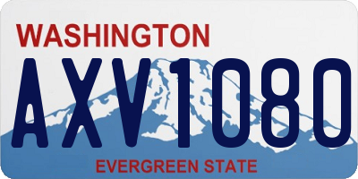WA license plate AXV1080