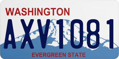 WA license plate AXV1081