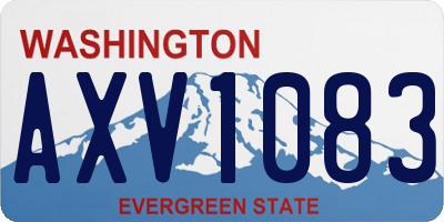 WA license plate AXV1083