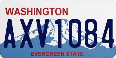 WA license plate AXV1084