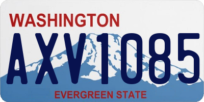 WA license plate AXV1085