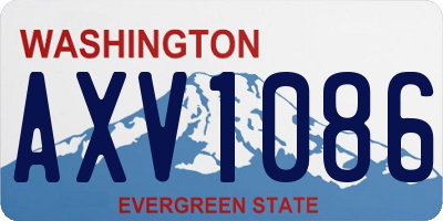 WA license plate AXV1086