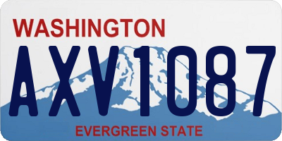 WA license plate AXV1087