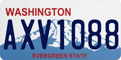 WA license plate AXV1088
