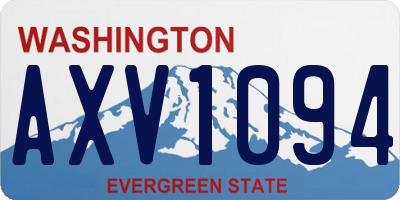 WA license plate AXV1094