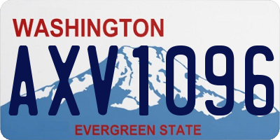 WA license plate AXV1096