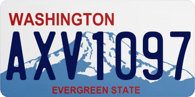 WA license plate AXV1097