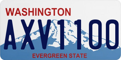WA license plate AXV1100