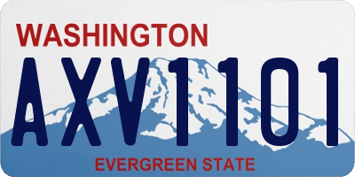 WA license plate AXV1101