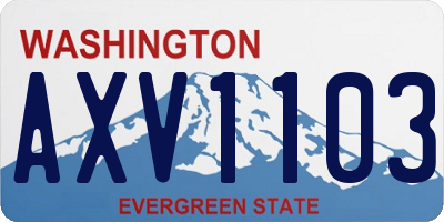 WA license plate AXV1103