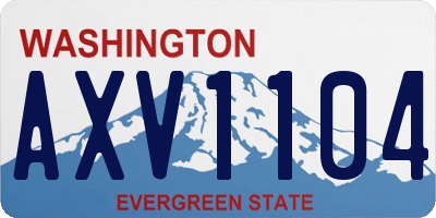 WA license plate AXV1104