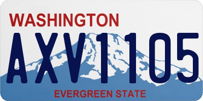 WA license plate AXV1105