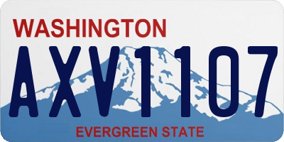 WA license plate AXV1107