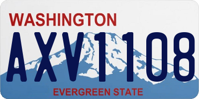 WA license plate AXV1108