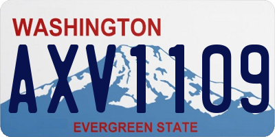 WA license plate AXV1109