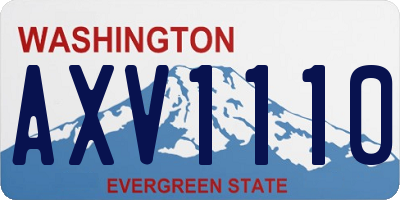 WA license plate AXV1110