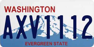 WA license plate AXV1112