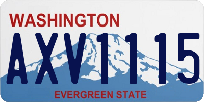 WA license plate AXV1115