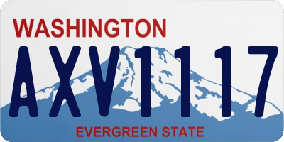 WA license plate AXV1117