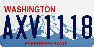 WA license plate AXV1118