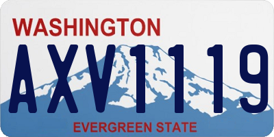WA license plate AXV1119
