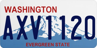 WA license plate AXV1120