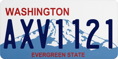 WA license plate AXV1121