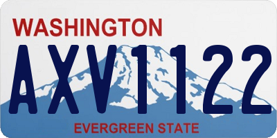 WA license plate AXV1122