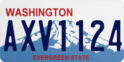 WA license plate AXV1124