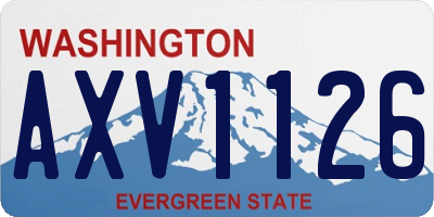 WA license plate AXV1126
