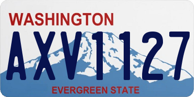 WA license plate AXV1127