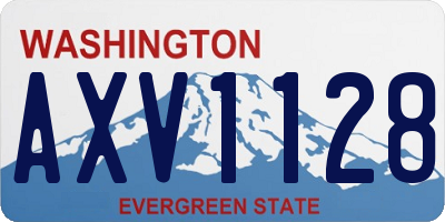 WA license plate AXV1128
