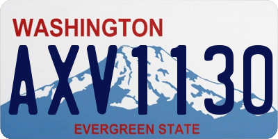 WA license plate AXV1130