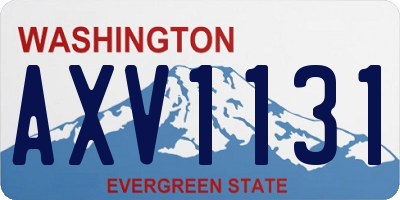 WA license plate AXV1131
