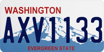 WA license plate AXV1133