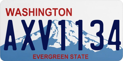 WA license plate AXV1134