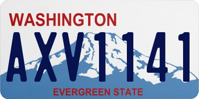 WA license plate AXV1141
