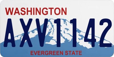 WA license plate AXV1142