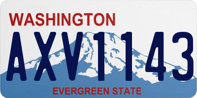 WA license plate AXV1143