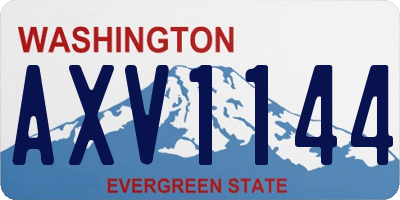 WA license plate AXV1144