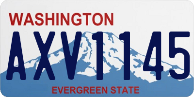 WA license plate AXV1145