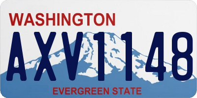 WA license plate AXV1148