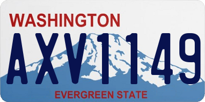 WA license plate AXV1149