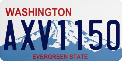 WA license plate AXV1150