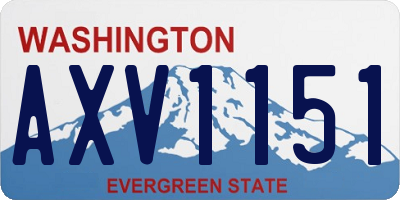 WA license plate AXV1151