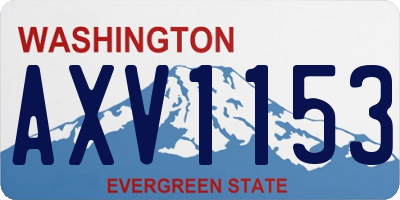 WA license plate AXV1153
