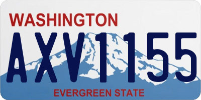 WA license plate AXV1155