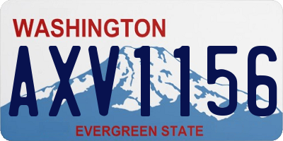 WA license plate AXV1156