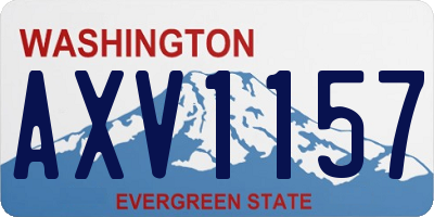 WA license plate AXV1157